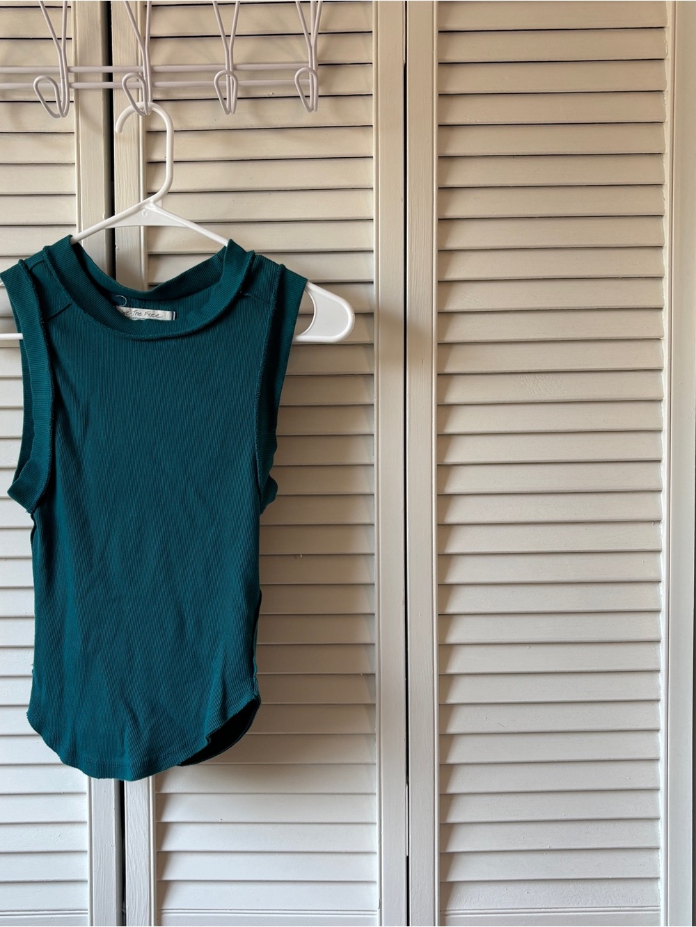We The Free Ribbed Tank Top in Teal